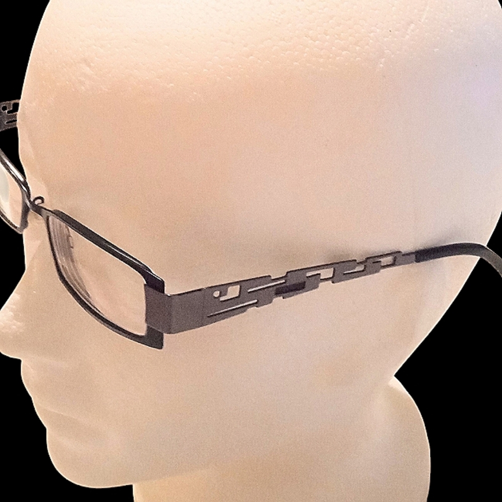 FYSH UK Artsy Rectangle Women's Eyeglasses Frames Black and Metal